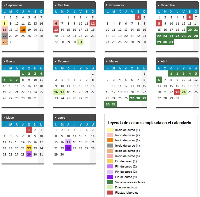 Calendario escolar 25 26